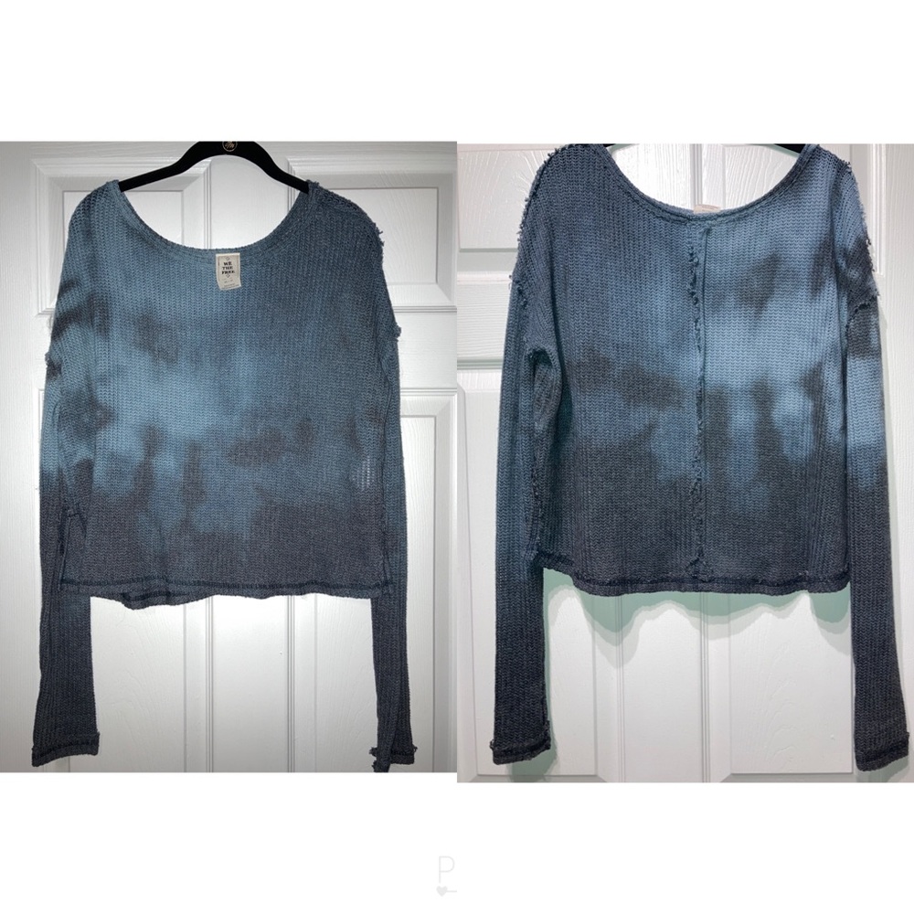 Free People We The Free Comfy Blue Ombré Sweater